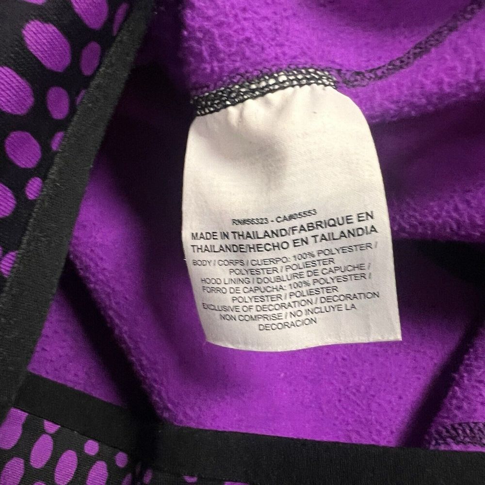 Nike Therma-Fit Women's Polka Dot Purple Hooded Sweater Size Medium - Picture 6 of 8